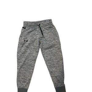 Under Armour Gray Sweatpants‎ with Elastic Waistband and Tapered Leg- Boys YM